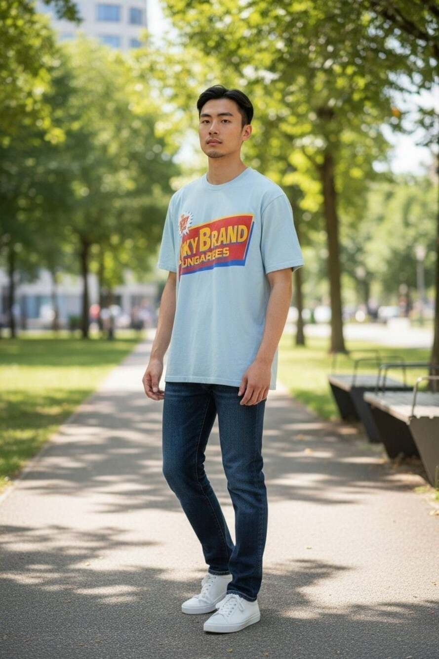 Lucky Brand Dungarees Graphic Short Sleeve T-Shirt